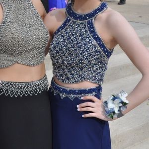 Blue two piece prom dress!
